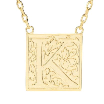 Toscana Italiana 18K Gold Plated Storybook Initial Necklace