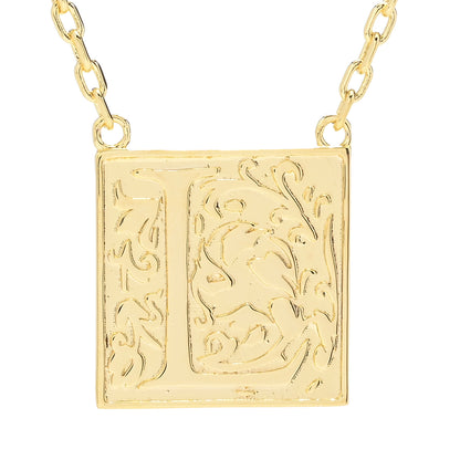 Toscana Italiana 18K Gold Plated Storybook Initial Necklace