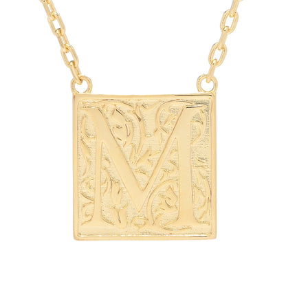 Toscana Italiana 18K Gold Plated Storybook Initial Necklace