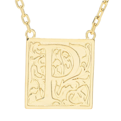 Toscana Italiana 18K Gold Plated Storybook Initial Necklace