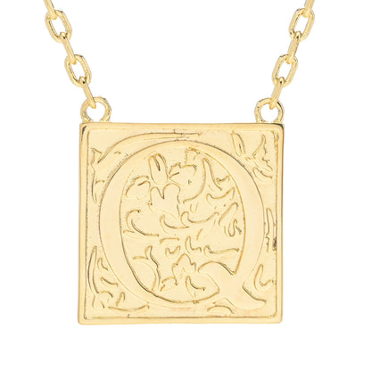 Toscana Italiana 18K Gold Plated Storybook Initial Necklace