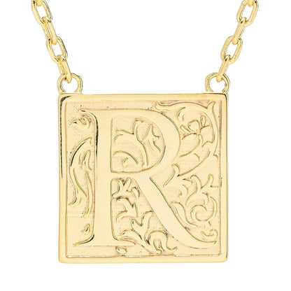 Toscana Italiana 18K Gold Plated Storybook Initial Necklace