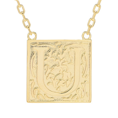 Toscana Italiana 18K Gold Plated Storybook Initial Necklace