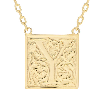 Toscana Italiana 18K Gold Plated Storybook Initial Necklace