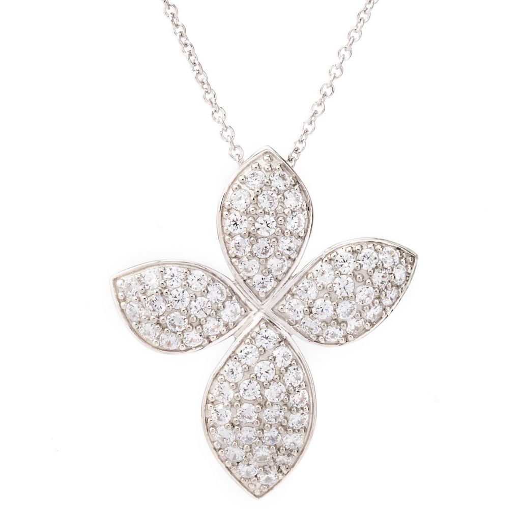 Brilliante 2.07 DEW Simulated Diamond Cross Pendant w/ Chain