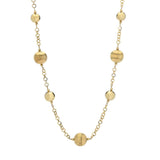 Graziella 23K Gold Plated Electroform Bead Station 31" Necklace