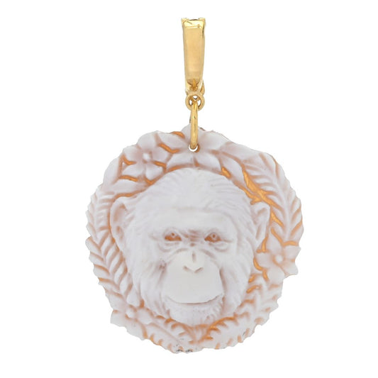 Cameo Italiano "Elysse" Monkey Shell Cameo Enhancer Pendant