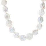 Far East Jewelry 19-22mm Freshwater Cultured Coin Pearl Strand Necklace