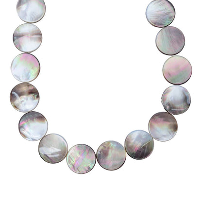 Far East Jewelry 25mm Black Mother-of-Pearl & Bronze Cultured Pearl Necklace