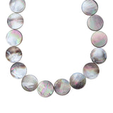 Far East Jewelry 25mm Black Mother-of-Pearl & Bronze Cultured Pearl Necklace
