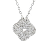 Diamond Treasures 0.21ctw Diamond "Love Knots" Pendant w/ Chain