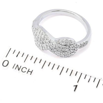 Diamond Treasures Sterling Silver 0.60ctw Diamond "Infinity" Ring