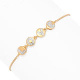 Diamond Treasures 0.16ctw Diamond "Love Letters" Disc Link Bracelet