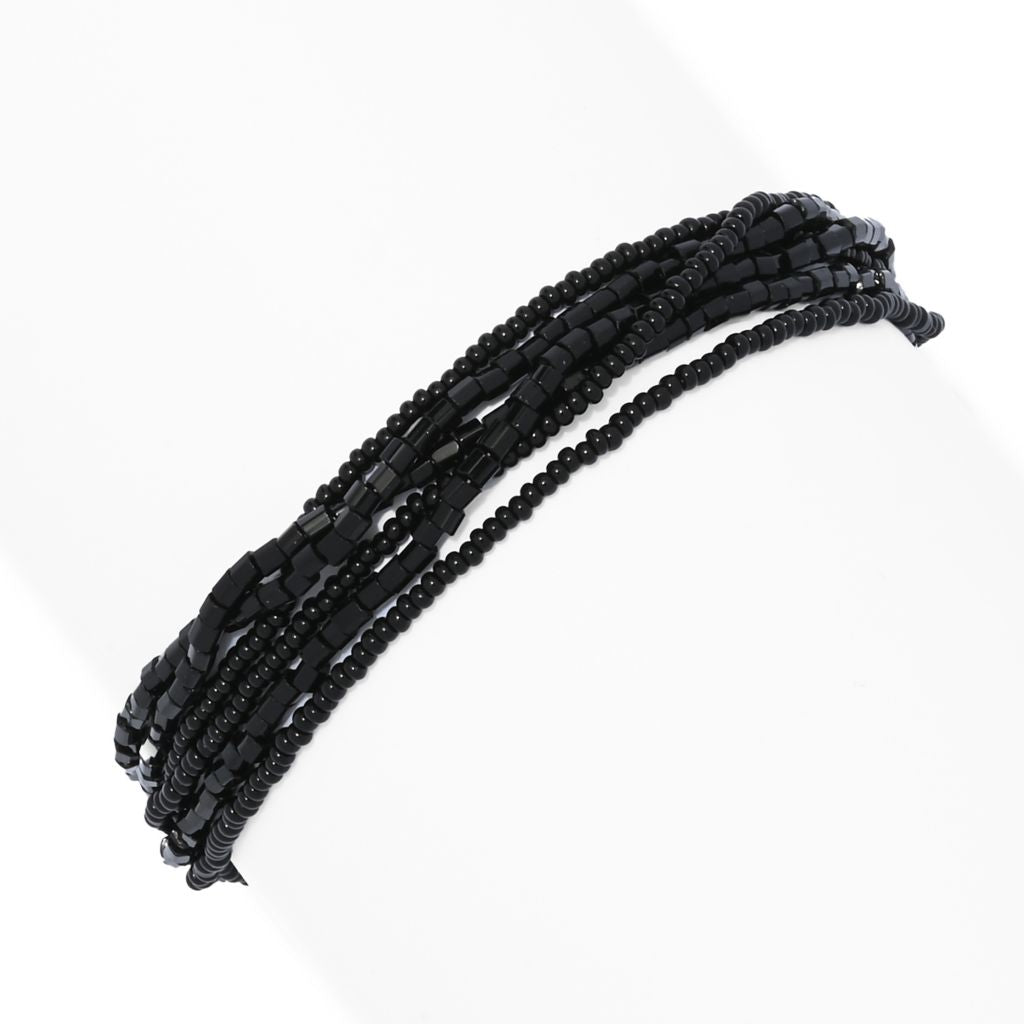 6-Strand Microbead Murano Glass Bracelet