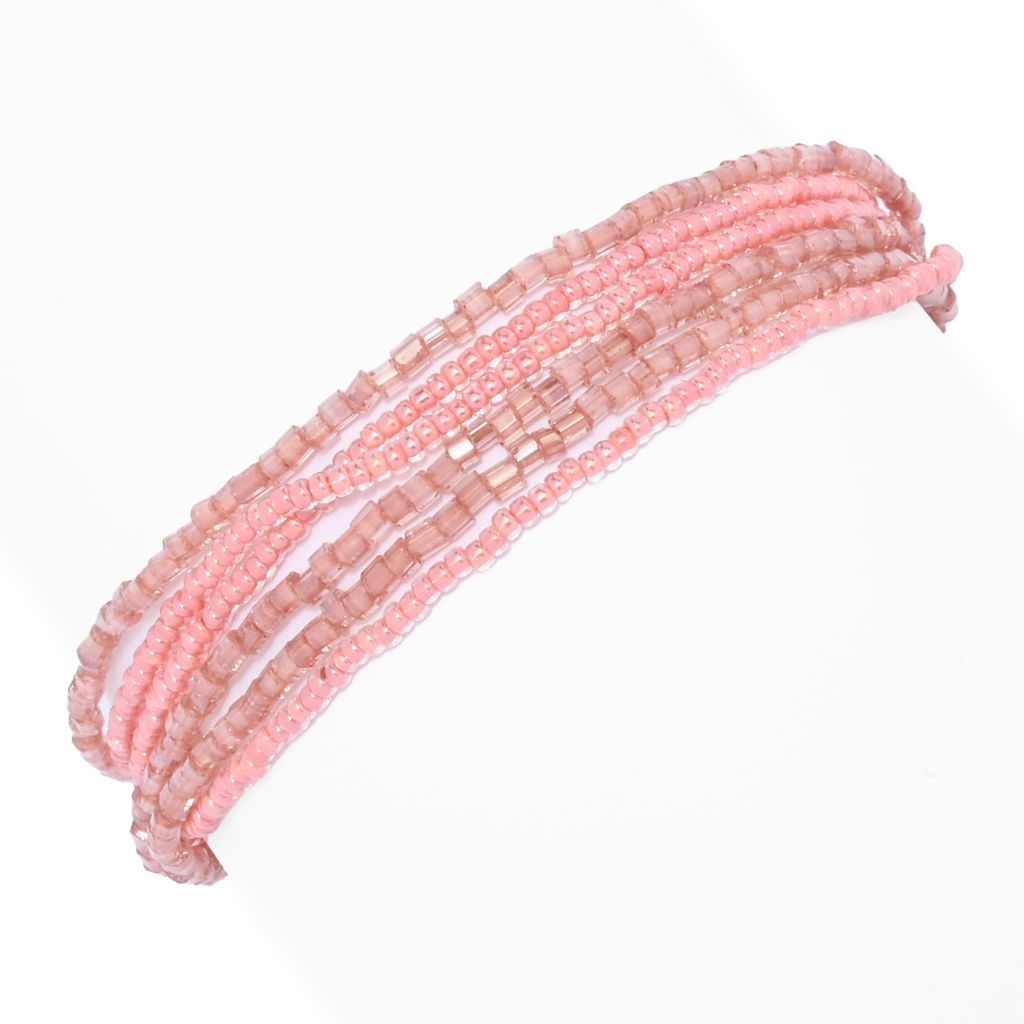 6-Strand Microbead Murano Glass Bracelet
