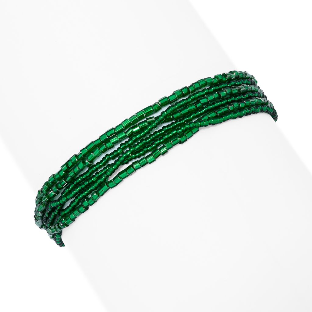 6-Strand Microbead Murano Glass Bracelet