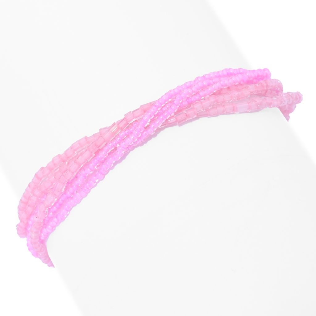 6-Strand Microbead Murano Glass Bracelet