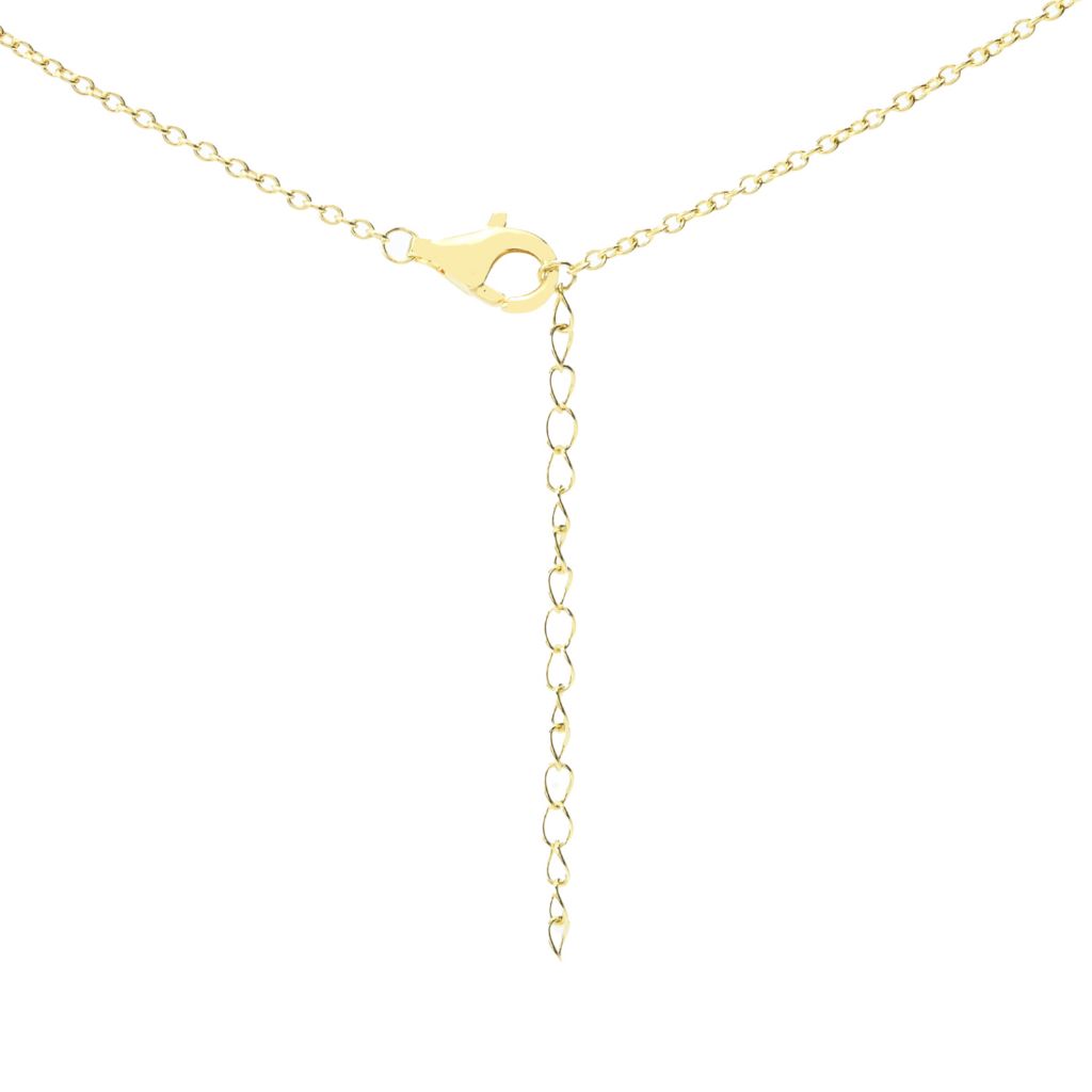 18K Gold Plated 10x8mm Oval Cultured Mabe Pearl & Multi Gem Necklace