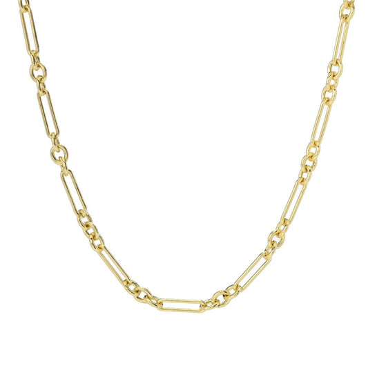 Toscana Italiana 18K Gold Plated 18" Alternating Link Necklace
