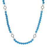 Artisan Silver by Samuel B. Turquoise Bead & Silver Link Station Necklace