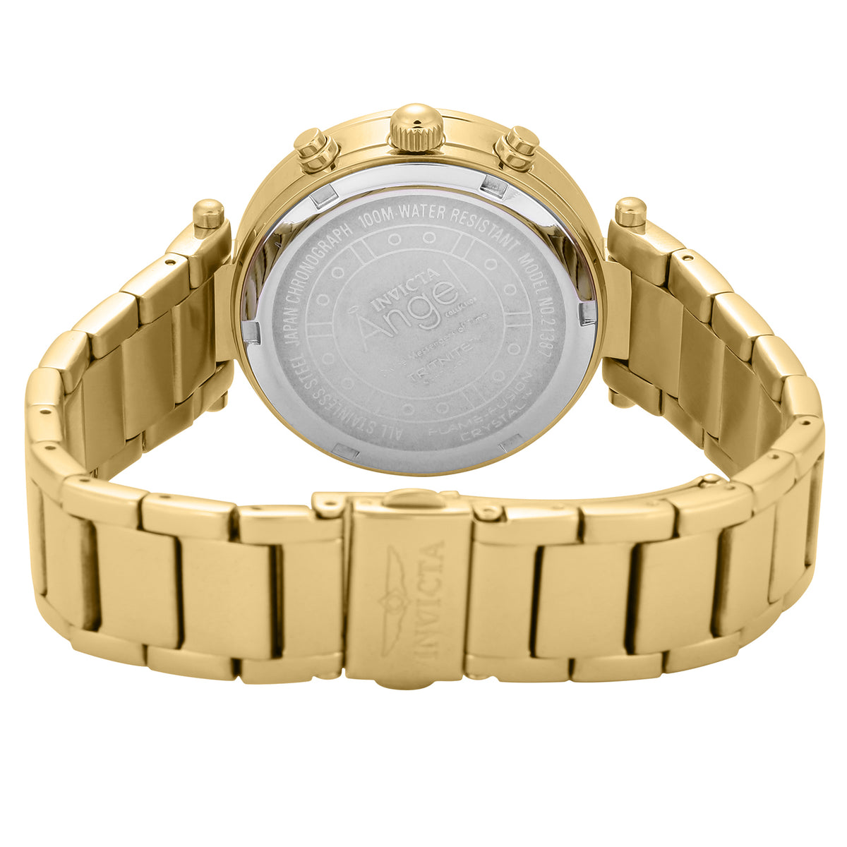 Invicta Women's 36mm Angel Quartz Chronograph Crystal Bezel Bracelet Watch
