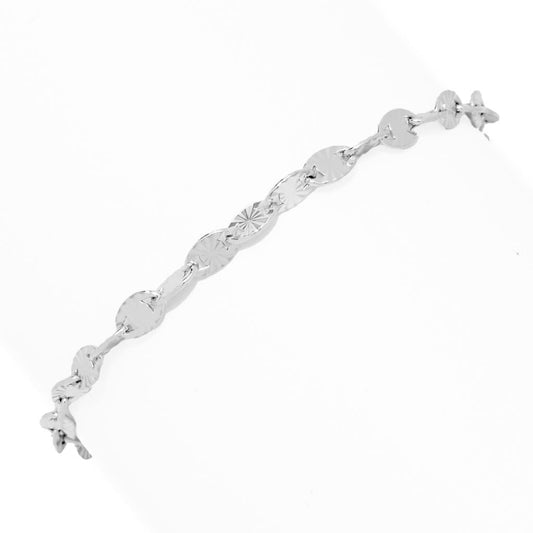 Toscana Italiana Choice of Plating & Size Diamond Cut "Stellata" Link Bracelet