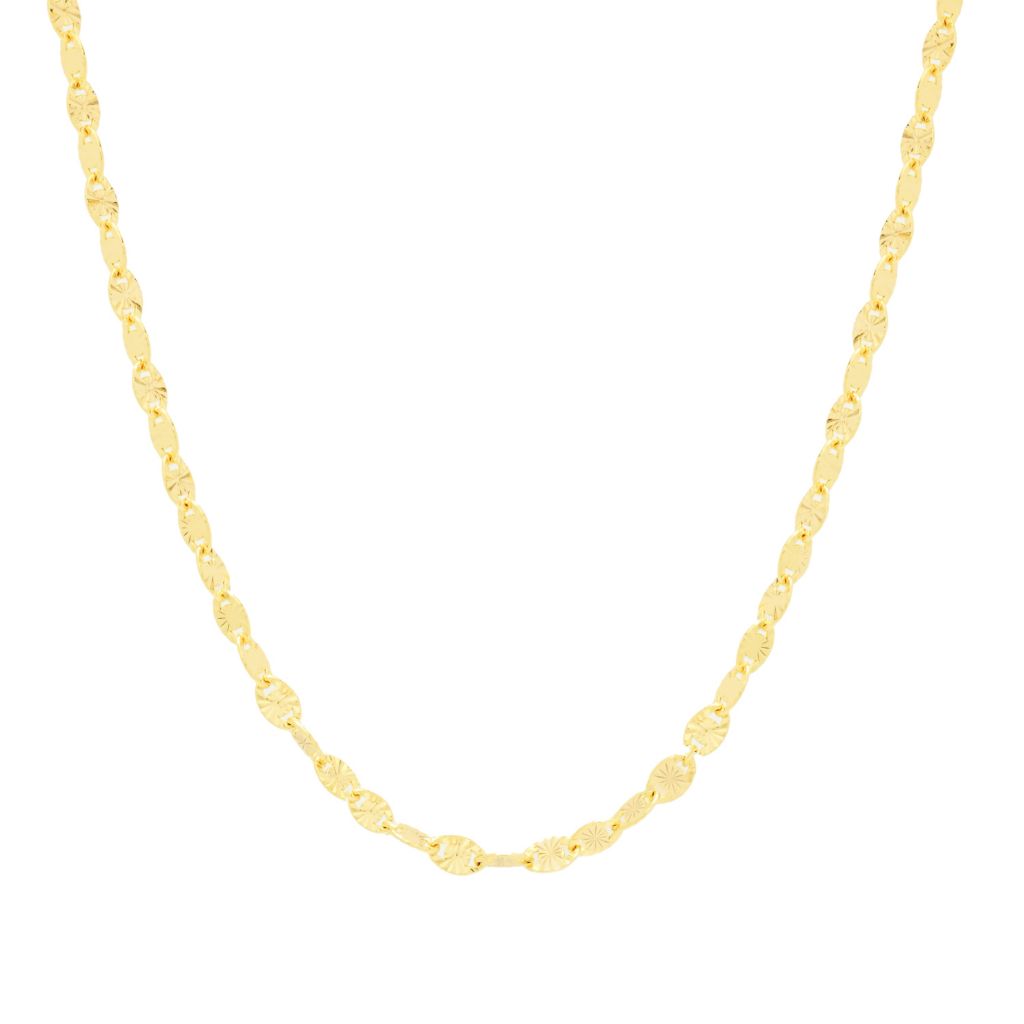 Toscana Italiana Choice of Plating & Length Diamond Cut "Stellata" Link Necklace