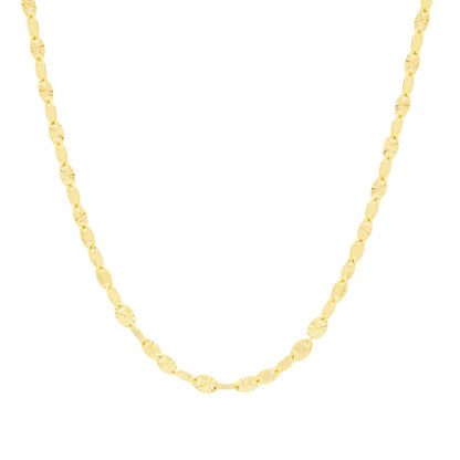 Toscana Italiana Choice of Plating & Length Diamond Cut "Stellata" Link Necklace
