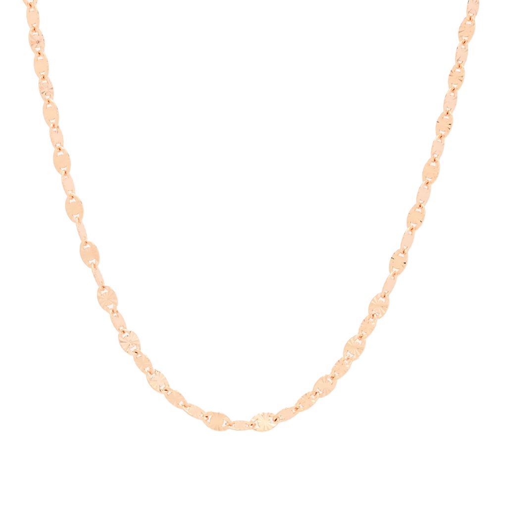 Toscana Italiana Choice of Plating & Length Diamond Cut "Stellata" Link Necklace