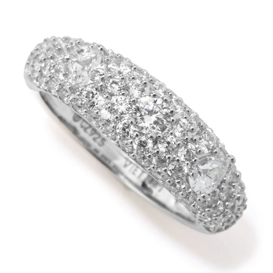 Brilliante 1.31 DEW Simulated Diamond Mixed Size Pave Band Ring