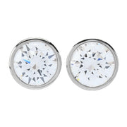Brilliante 6.00 DEW Simulated Diamond Bezel Set Stud Earrings