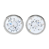 Brilliante 6.00 DEW Simulated Diamond Bezel Set Stud Earrings
