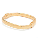 Toscana Italiana 18K Gold Plated Hammered Bangle Bracelet