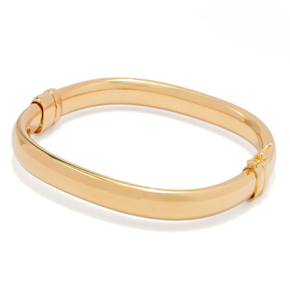 Toscana Italiana 18K Gold Plated Polished Hinged Bangle Bracelet