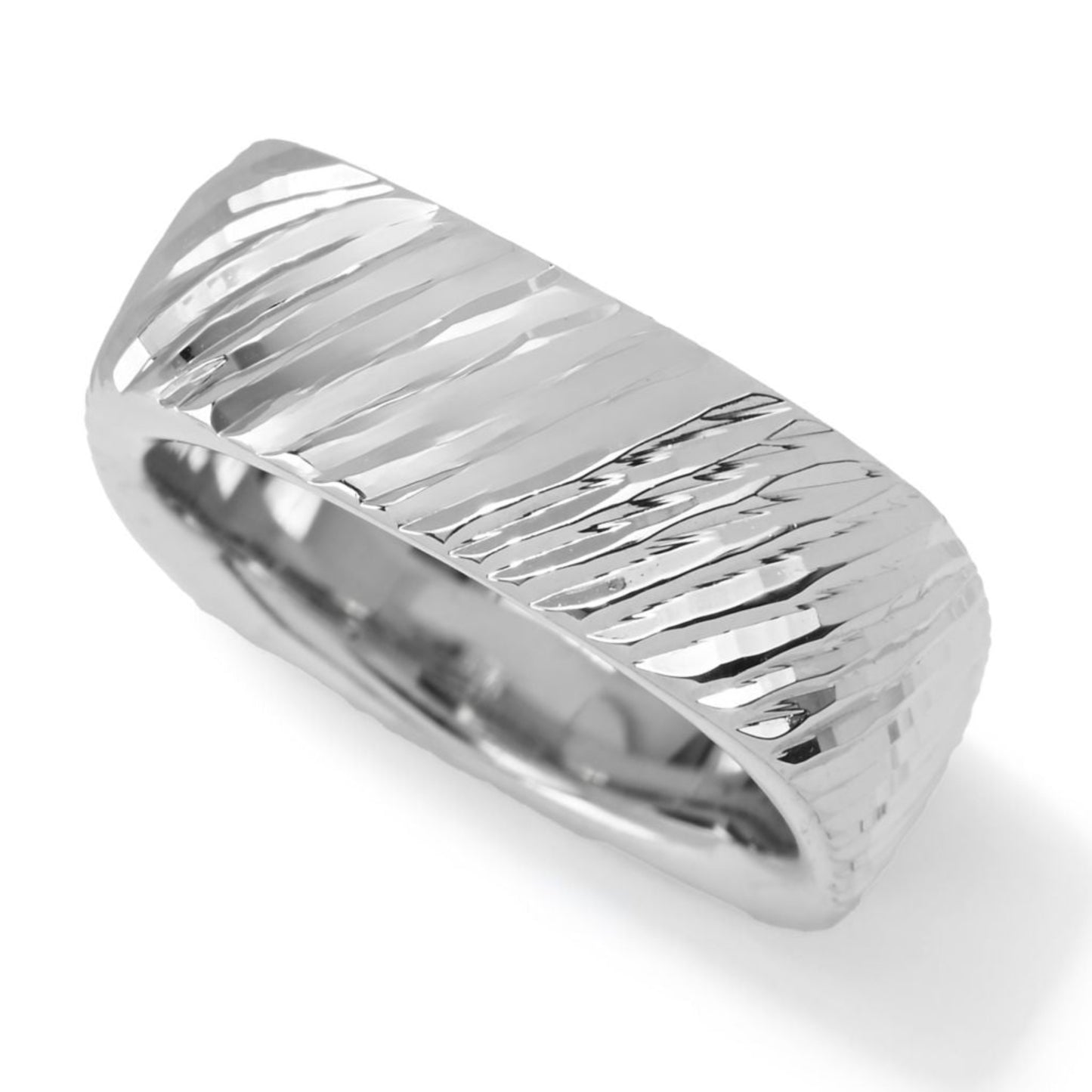 Toscana Italiana 18K Gold Specialty Finish Square Band Ring