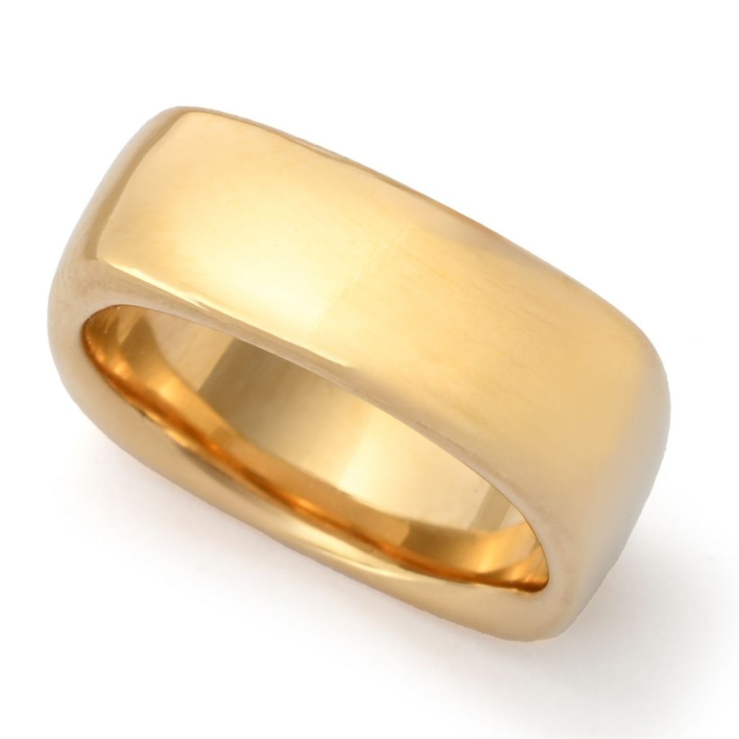 Toscana Italiana 18K Gold Specialty Finish Square Band Ring