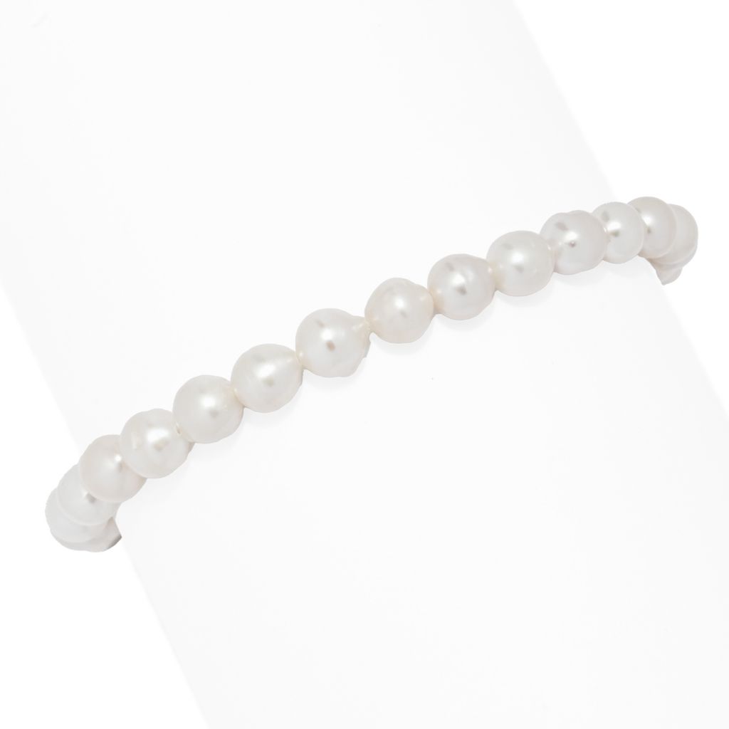 18K Gold Plated 6-6.5mm Baroque Cultured Pearl Bracelet