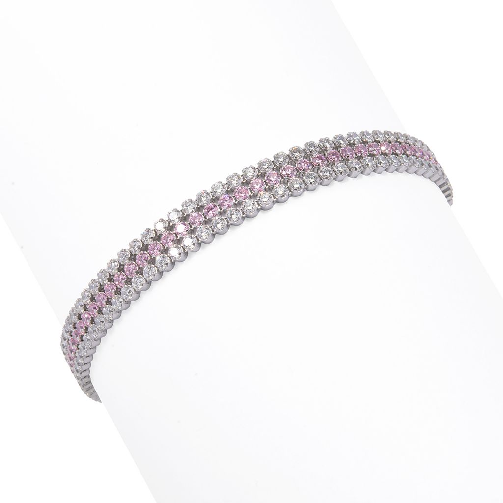 Brilliante Sterling Silver 5.22 DEW Simulated Diamond Bolo Bracelet