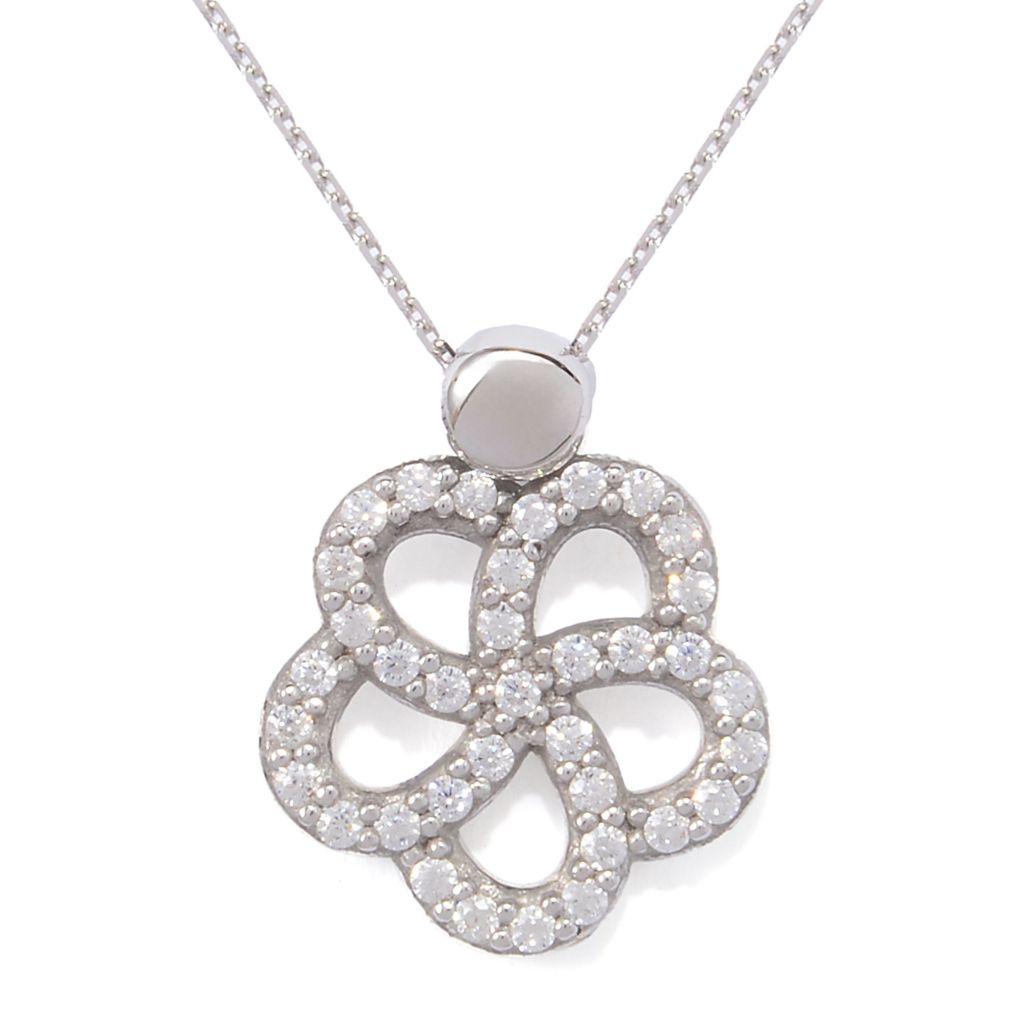 Brilliante 0.50 DEW Simulated Diamond Flower Cluster Pendant