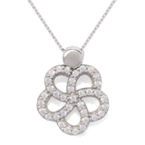 Brilliante 0.50 DEW Simulated Diamond Flower Cluster Pendant