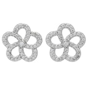 Brilliante 0.43 DEW Simulated Diamond Flower Cluster Earrings