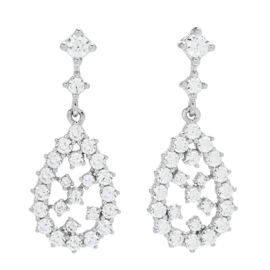 Brilliante 2.07 DEW Simulated Diamond Scattered Drop Earrings