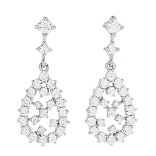 Brilliante 2.07 DEW Simulated Diamond Scattered Drop Earrings