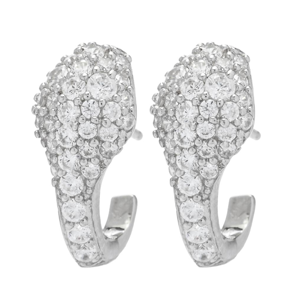 Brilliante 0.86 DEW Simulated Diamond Huggie Hoop Earrings