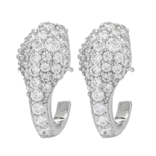 Brilliante 0.86 DEW Simulated Diamond Huggie Hoop Earrings