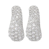 Brilliante 1.86 DEW Simulated Diamond Pave J-Hoop Earrings