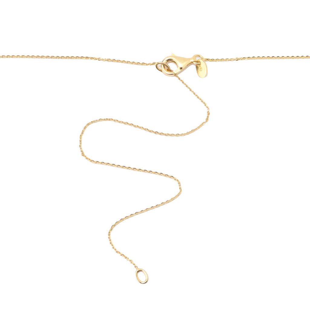 18K Gold Plated Choice of Color 25x13mm Quartz Pendant w/ Chain