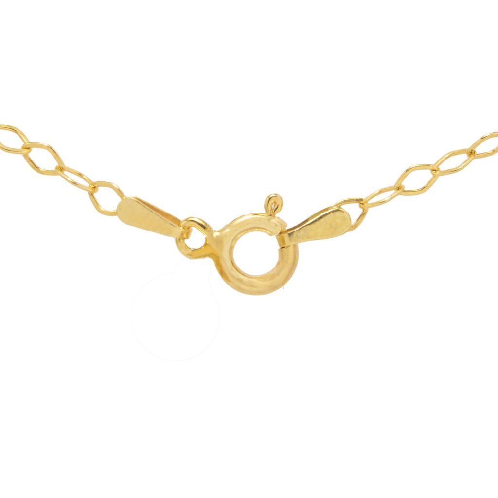 18K Gold Plated 12x8mm Black Onyx Cross Pendant with Chain