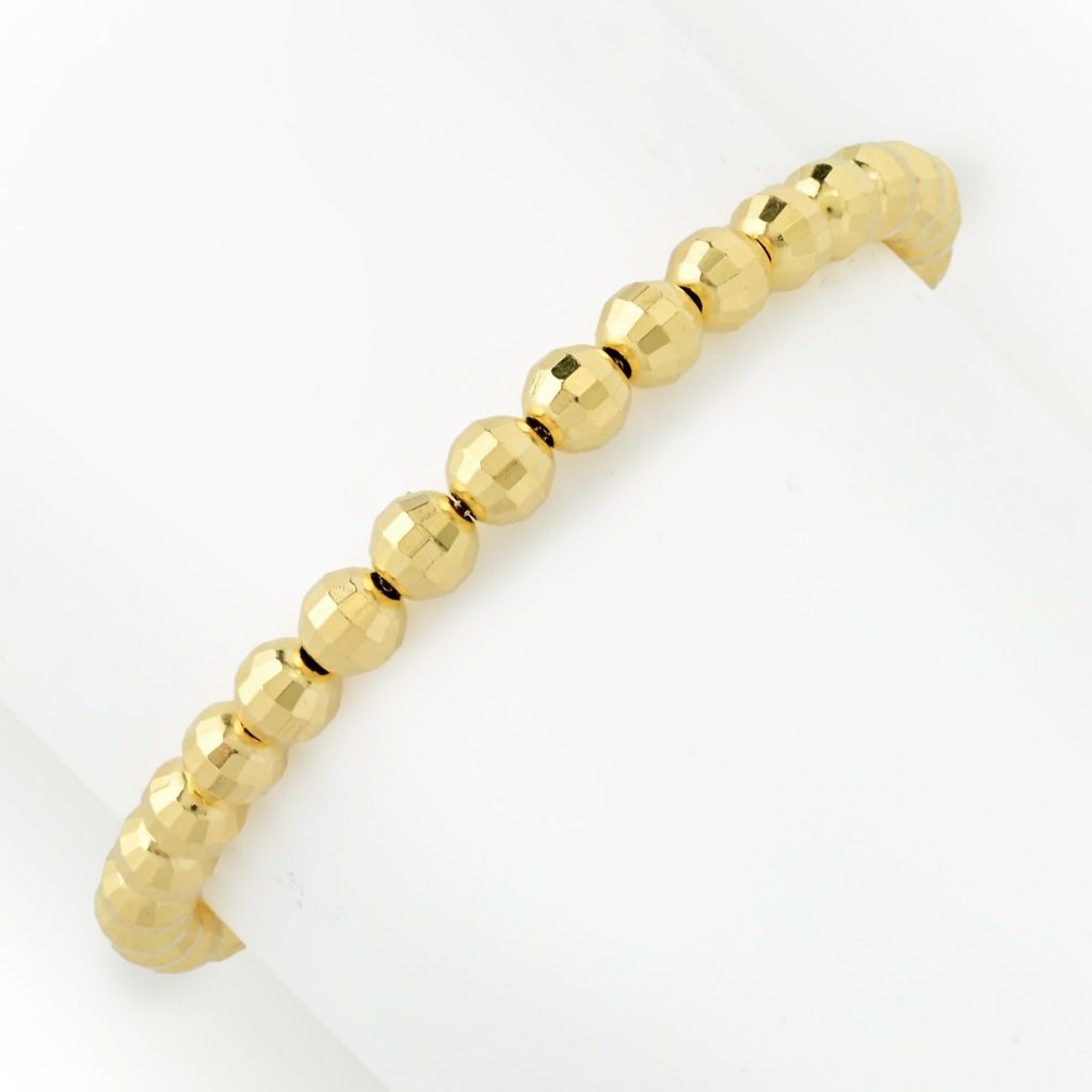 Toscana Italiana Choice of Plating 6mm Bead Adjustable Bracelet