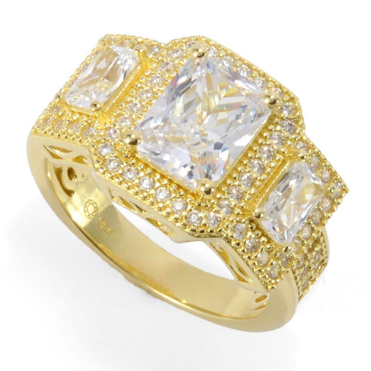 Brilliante Choice of Plating 4.11 DEW Simulated Diamond Halo Ring